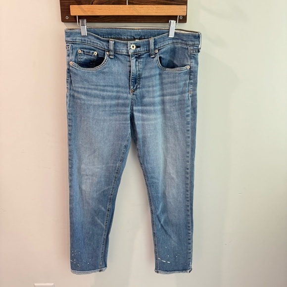 Rag & Bone Dre Capri Jeans in Paint Splatter Bulwarks Wash Size 31 - Picture 2 of 10